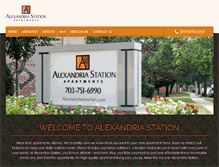 Tablet Screenshot of alexandriastationapts.com